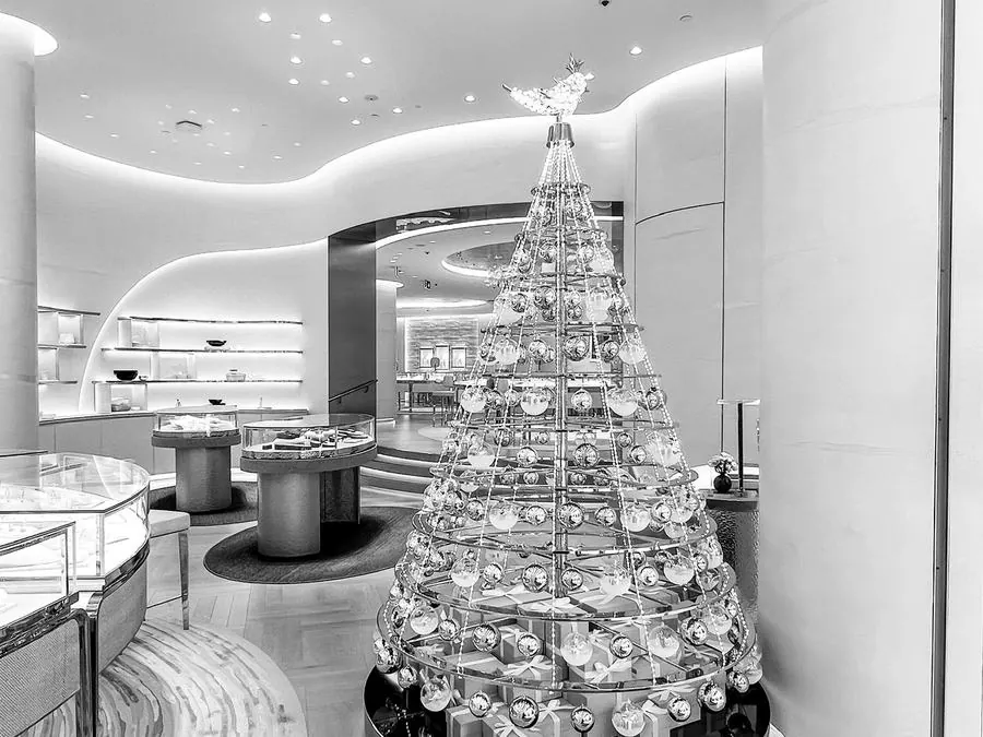 Jewellery boutique interior with seasonal display